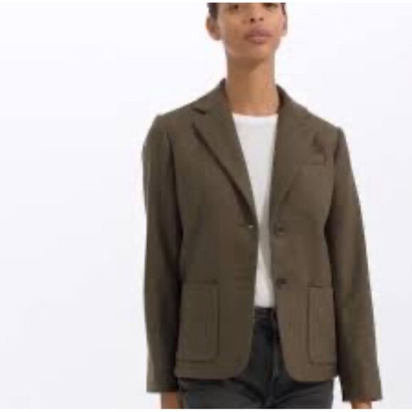 Everlane Jackets & Blazers - Everlane Women’s‎ Wool Blend Academy Blazer Olive Green Size 2 Office Minimalist